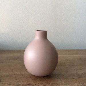 Small blush pink ceramic bud vase HM Home